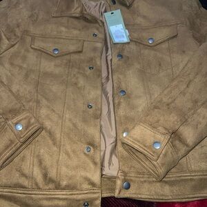 Women’s S Goodfellow soft butterscotch tan western style lined jacket nwt